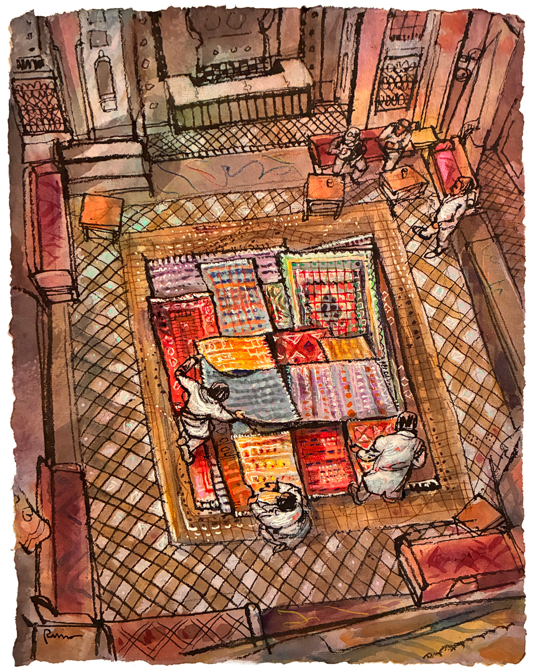 Showing Rugs, Fez © Bill Russell Showing Rugs, Fez © Bill Russell